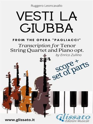 cover image of Vesti la giubba--Tenor, Strings and Piano opt. (score & parts)
